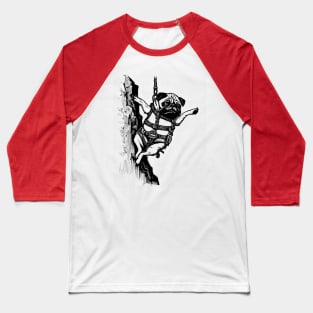 Get to the Chopper - Pug Action Hero Baseball T-Shirt